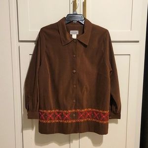 VINTAGE Stonebridge Women Suede Brown Jacket 1x